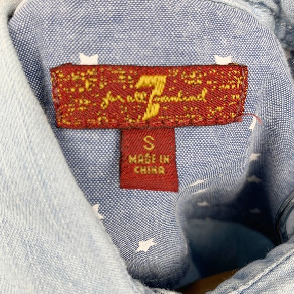 7 For All Mankind Girls Distressed Denim Dress S - Picture 8 of 9